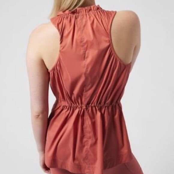 Athleta Terracotta Levitate Run Drawstring Tank Top - Picture 3 of 8